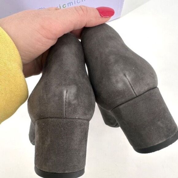 Eric Michael Gayle Women Suede Leather Block Heel Slip On Pumps Gray Size 40 10 - Picture 8 of 11